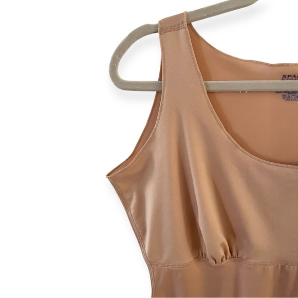 SPANX intimate shapewear tank sleeveless nude lace trim womens 1X comfort plus - Picture 4 of 5